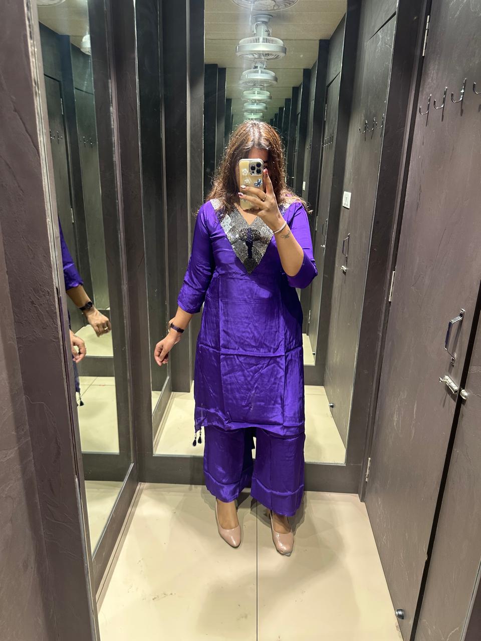 PURPLE PARTY WEAR COORD SET!