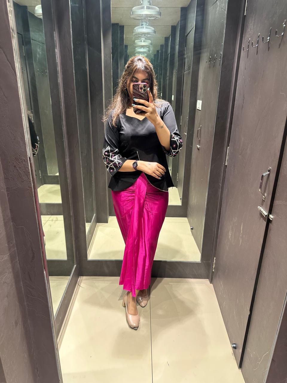 PINK SKIRT DHOTI