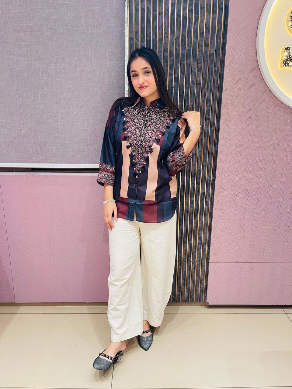 BROWN AND KADI PANT COOR SET