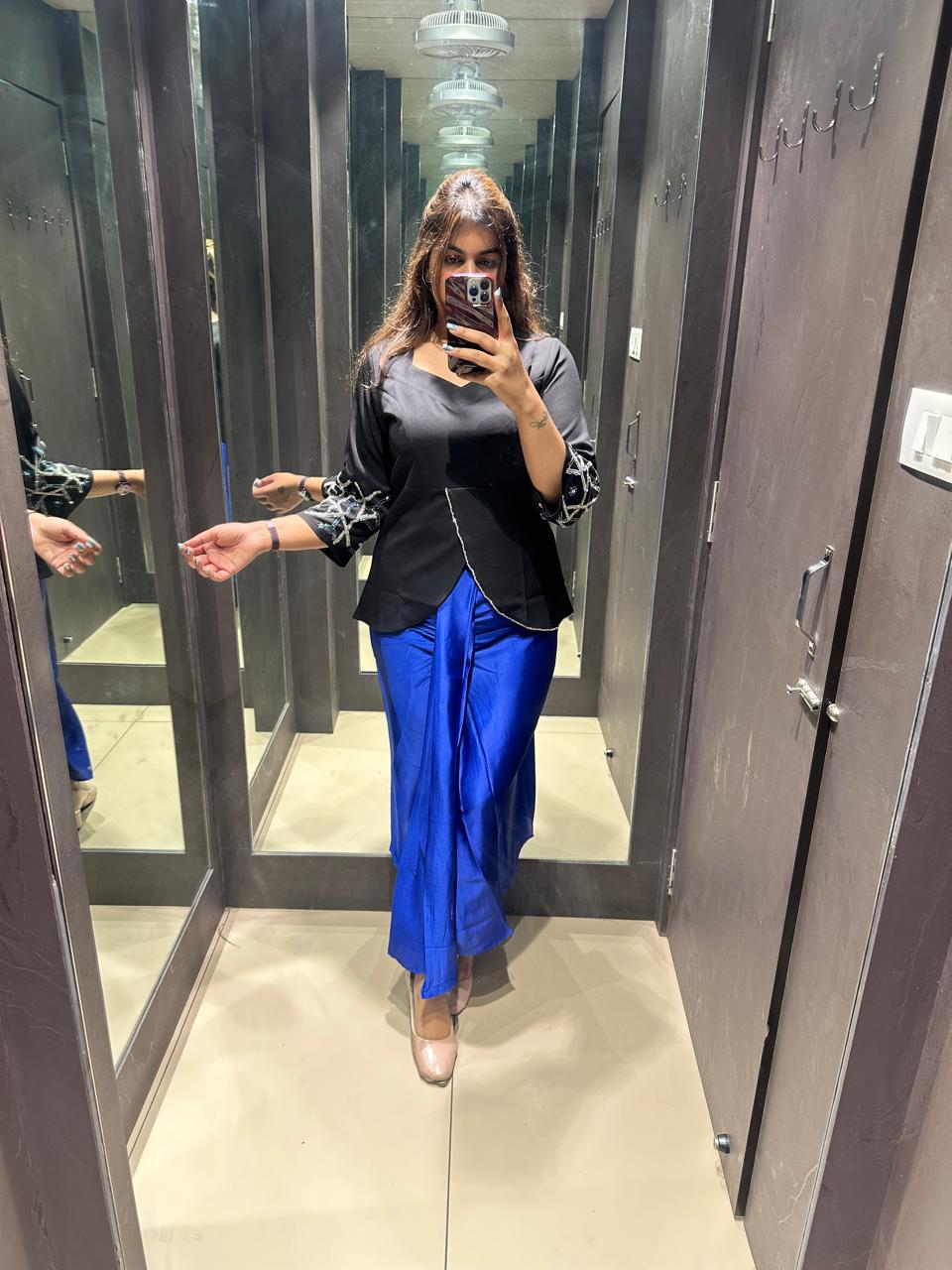 BLUE SKIRT DHOTI