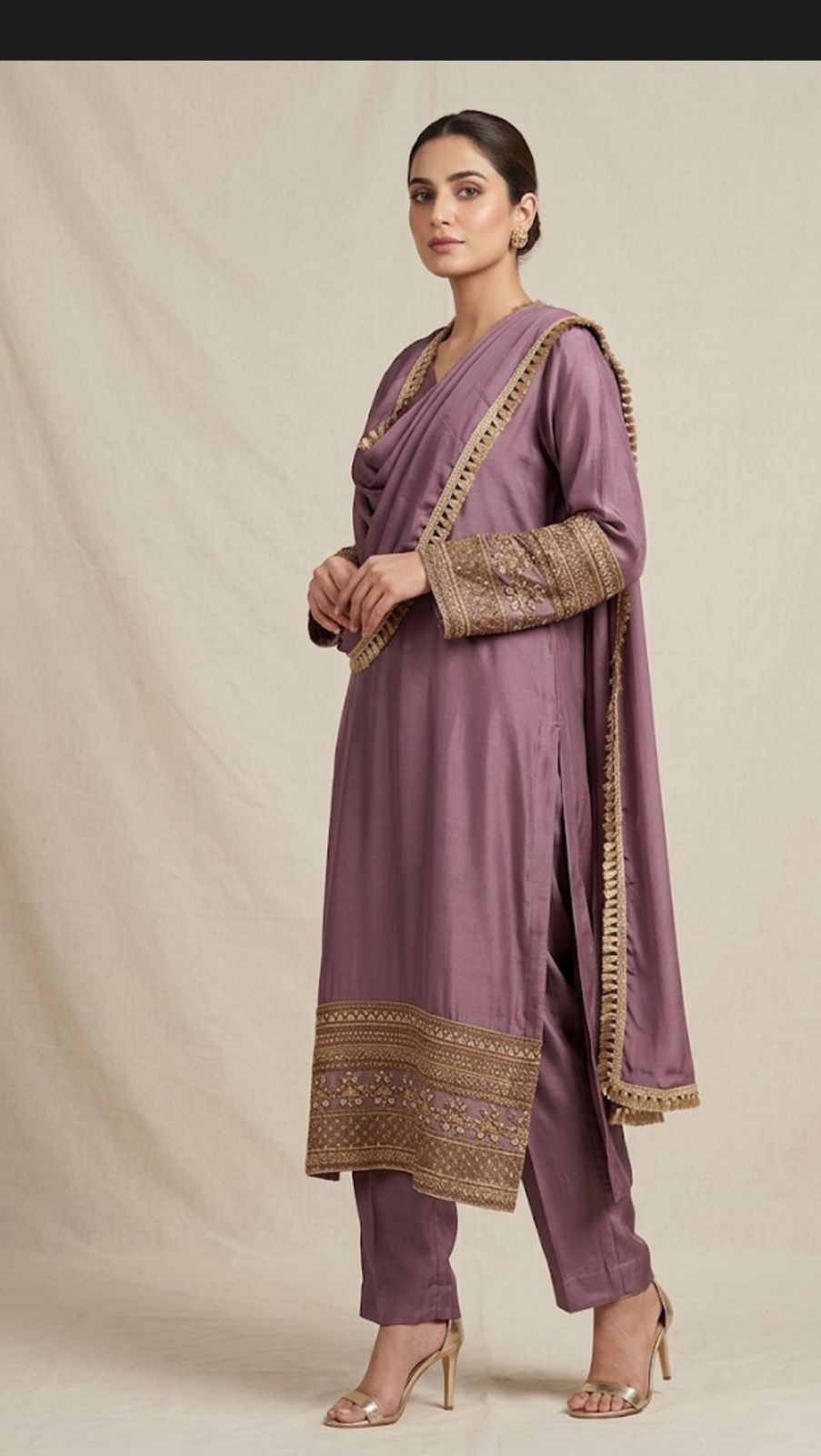LILAC STONE ANARKALI SUIT