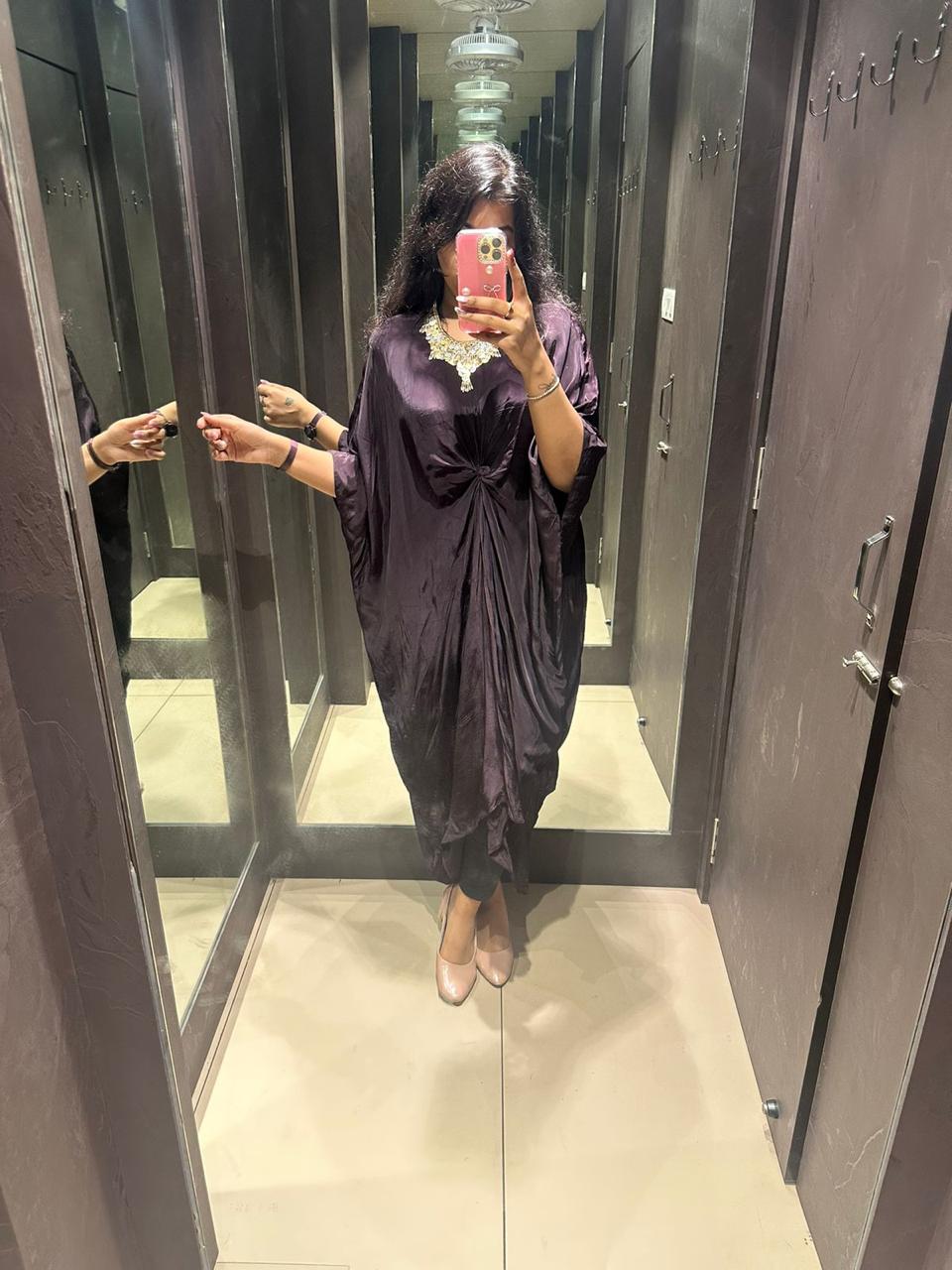 BROWN KAFTAN SET WITH PANTS