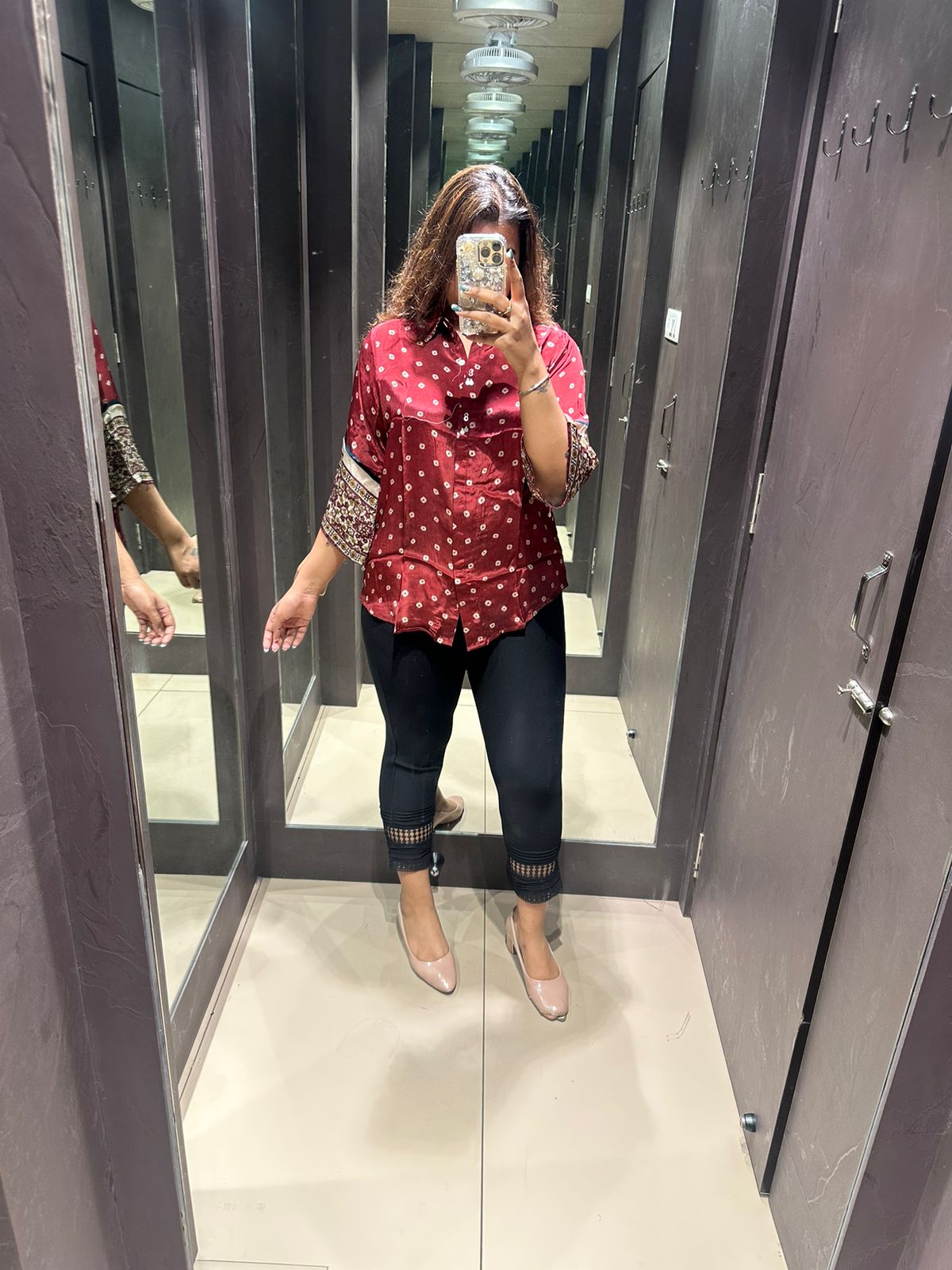RED AND WHITE DOTS TOP