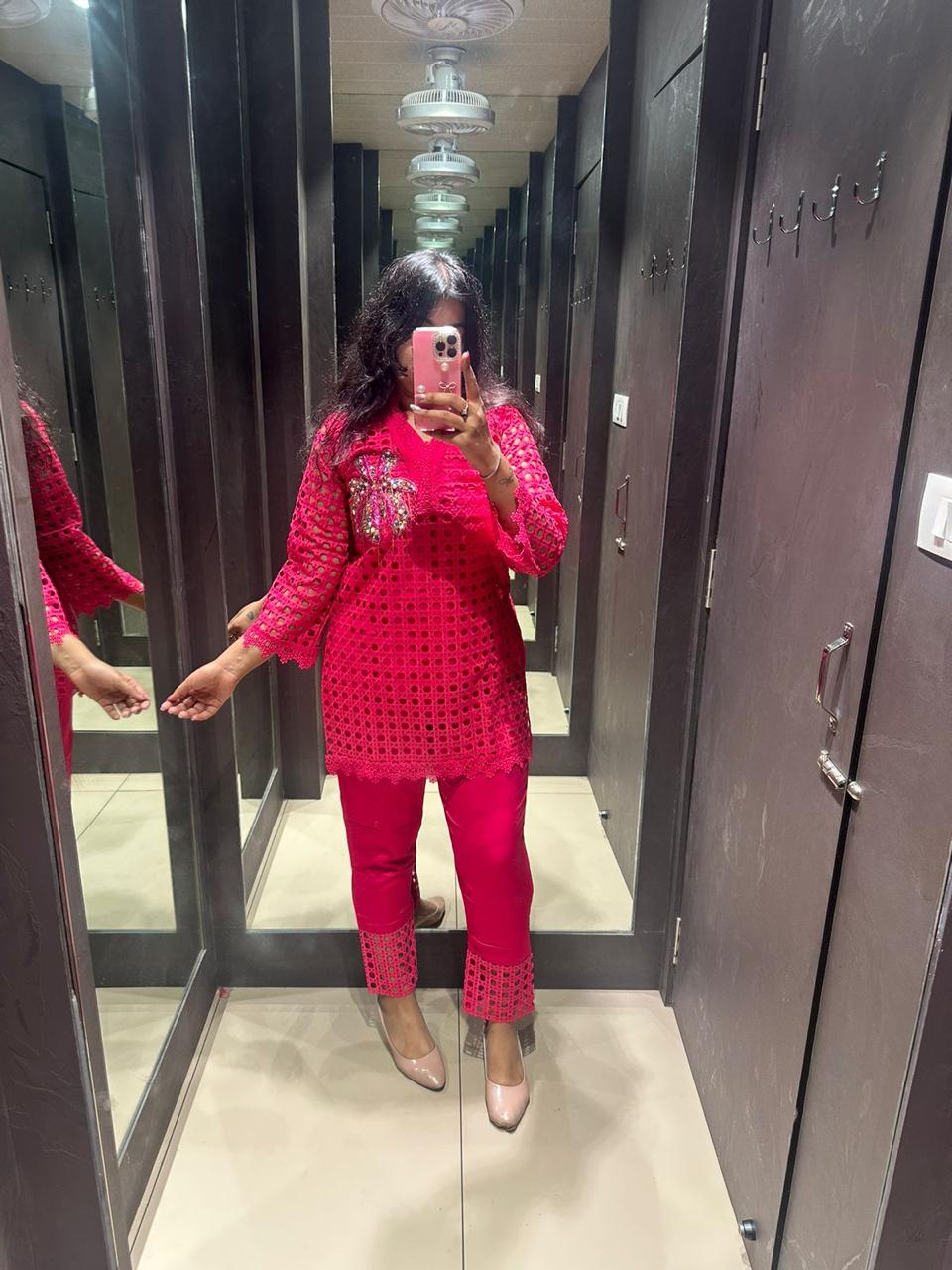 HOT PINK 3 PIECE COORD SET